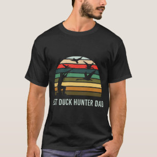 Ducks hunting retro sunset graphic drawing theme T-Shirt