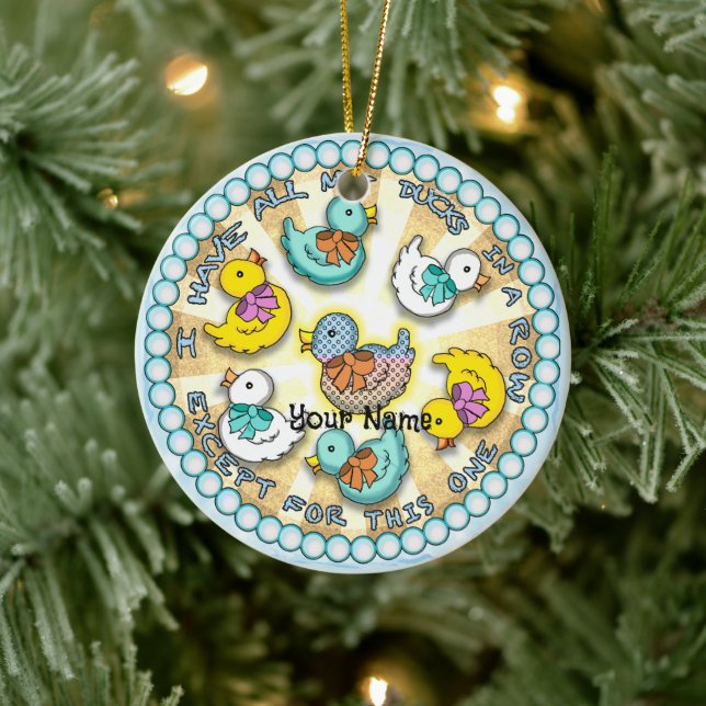 Ducks In A Row duck Ornament  (Tree)