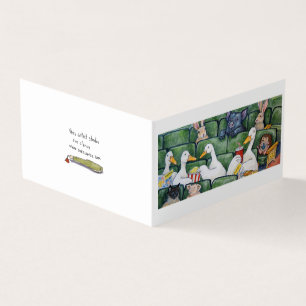 Ducks In A Row Folded Card