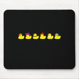 Ducks In A Row Funny Pun Dad Joke Cute Humor Rubbe Mouse Mat