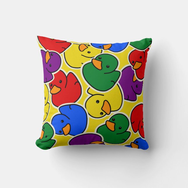 Ducks in a Row Throw Cushion (Front)