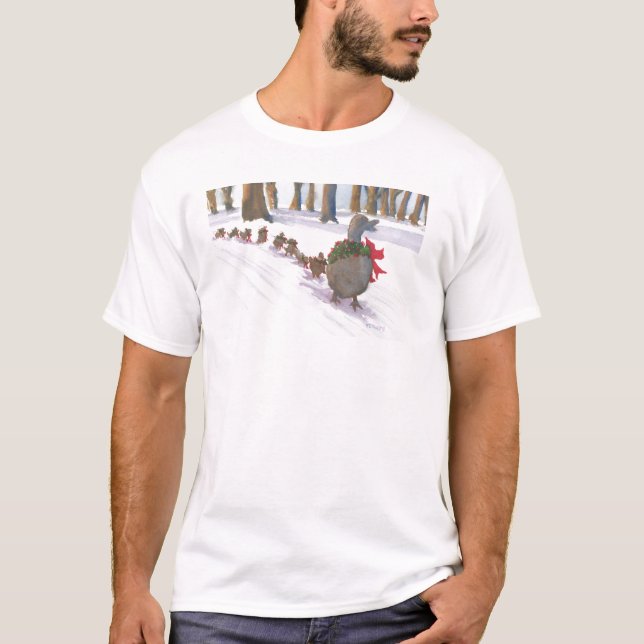 ducks in boston common during the winter holidays T-Shirt (Front)
