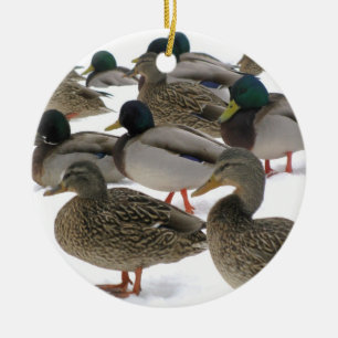 Ducks in Snow Ornament
