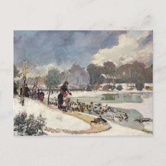 Ducks in the Bois de Boulogne Postcard (Front)