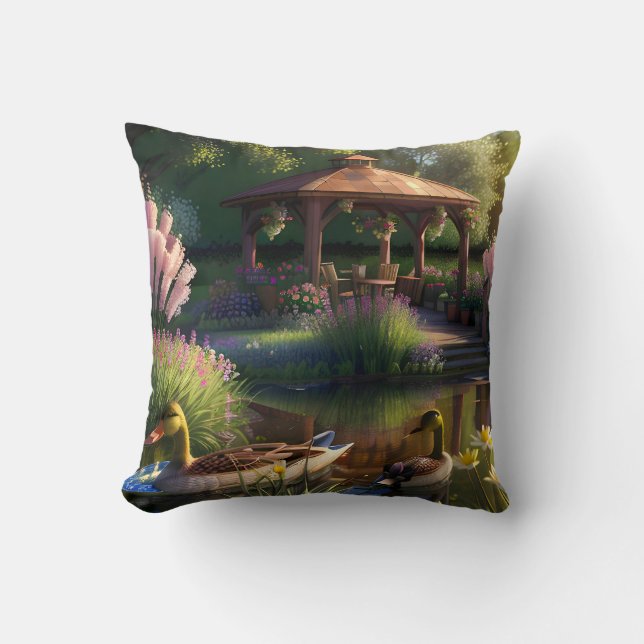 Ducks in the Pond Cushion (Front)