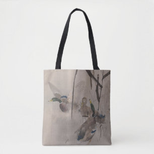 Ducks in the Rushes by Watanabe Seitei Tote Bag