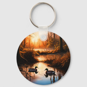 Ducks in the Swamp Key Ring