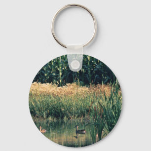 Ducks in Wetland Key Ring