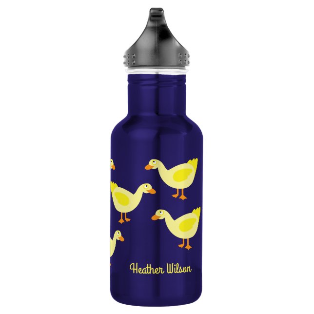 Ducks Kids Water Bottle with Name (Right)