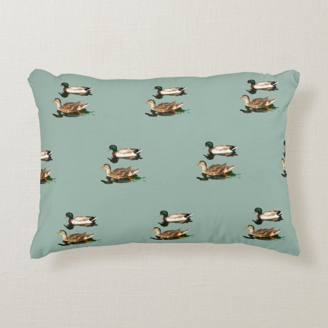 Ducks mallards decorative cushion (Front)