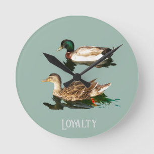 Ducks mallards round clock