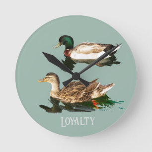 Ducks mallards round clock