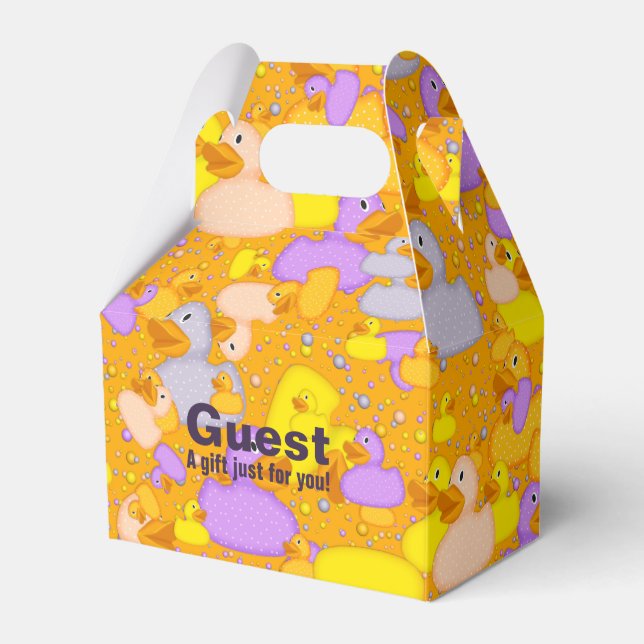 Ducks-n-Dots-Style-1-Orange-GABLE FAVOR BOX (Front Side)