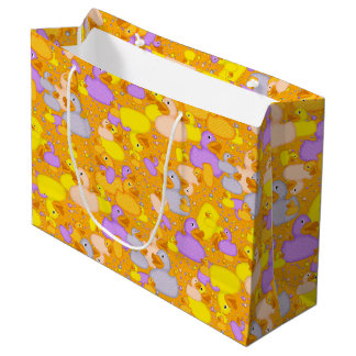 Ducks-n-Dots-Style-1-Orange-GIFT BAG L