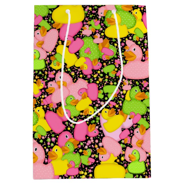 Ducks-n-Dots-Style-2-Black-GIFT BAG M (Front)