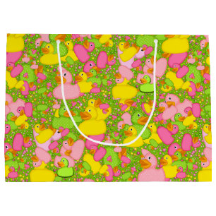Ducks-n-Dots-Style-2-Drk Green-GIFT BAG L