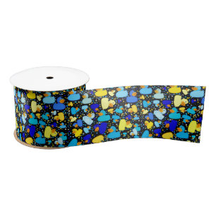 Ducks-n-Dots-Style-3-Black-SATIN RIBBON SPOOL Satin Ribbon