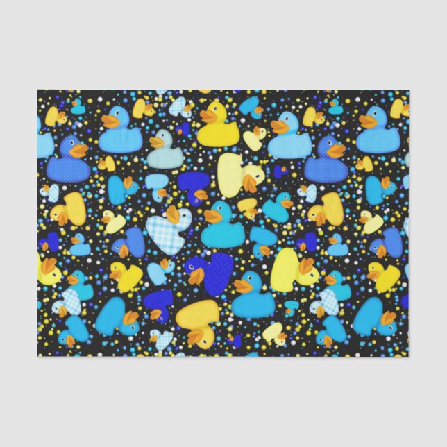 Ducks-n-Dots-Style-3-Black-TISSUE WRAP PAPER (Front)