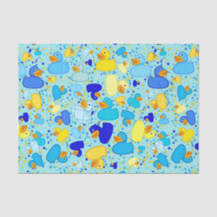 Ducks-n-Dots-Style-3-Blue 1-TISSUE WRAP PAPER