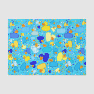 Ducks-n-Dots-Style-3-Blue 2-TISSUE WRAP PAPER