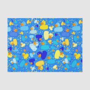 Ducks-n-Dots-Style-3-Blue 3-TISSUE WRAP PAPER