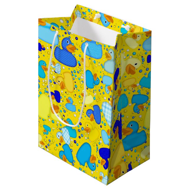 Ducks-n-Dots-Style-3-Drk Yellow-GIFT BAG M (Front Angled)
