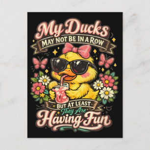 Ducks Not in a Row: A Mental Health Awareness Camp Postcard