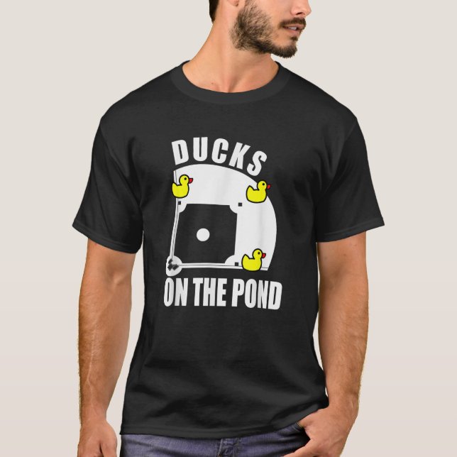 Ducks on the Pond Baseball   T-Shirt (Front)
