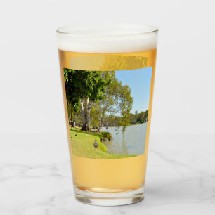 Ducks On The River Murray Australia, Glass