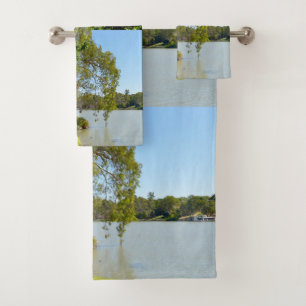 Ducks On The River Murray, Bath Towel Set