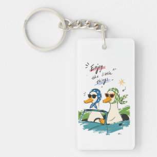 Ducks Road Trip Enjoy Little Things Cute Art Key Ring