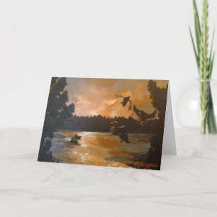 Ducks Settling In for the Night Greeting Card