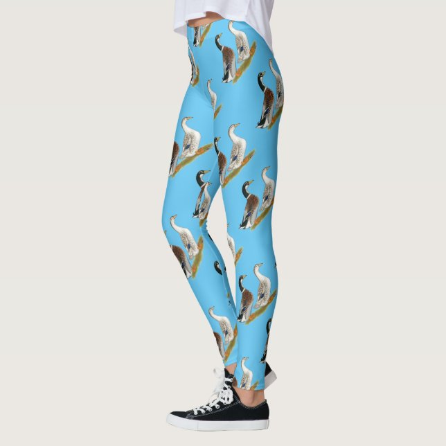Ducks:  Silver Appleyard Leggings (Left)