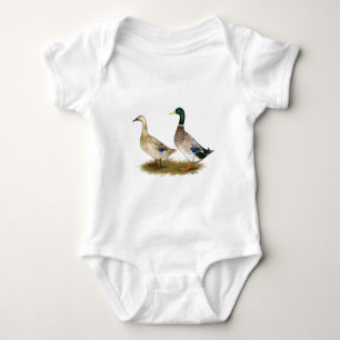 Ducks:  Silver Welsh Harlequin Baby Bodysuit