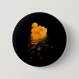 Ducks that pass in the night 6 cm round badge