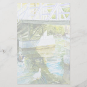 Ducks Under a bridge Stationery