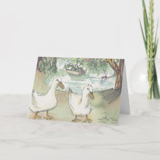 "Ducks Watercolor Sketch/Paris" Greeting Card