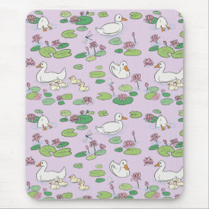 Ducks & Waterlily Lavender Mousepad