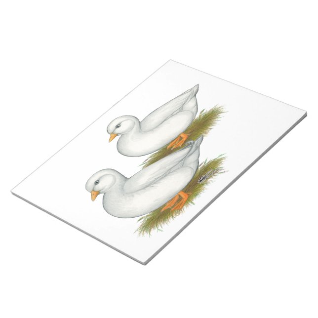 Ducks:  White Calls Notepad (Angled)