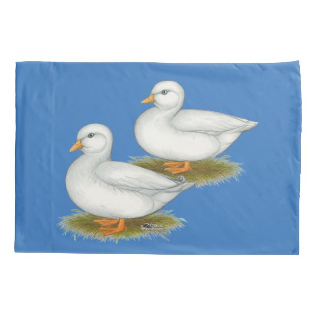 Ducks:  White Calls Pillowcase (Back)