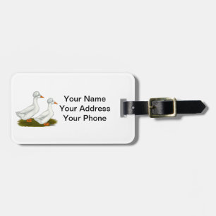 Ducks:  White Crested Luggage Tag