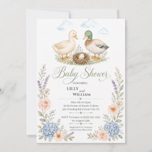Ducks with Nest Baby Shower Invitation
