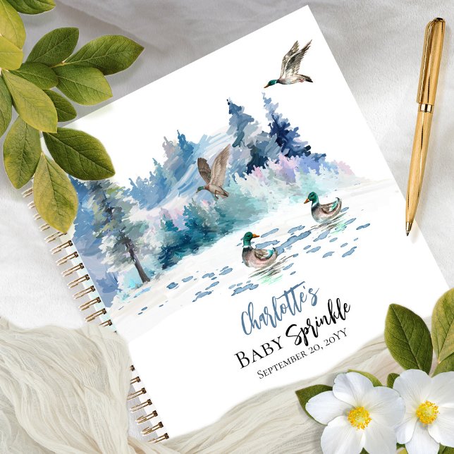 Ducks Woodland Forest Boy Baby Sprinkle Guest Book (Creator Uploaded)
