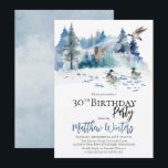 Ducks Woodland Forest Nature 30th Birthday Party Invitation<br><div class="desc">Nature-themed,  woodland forest scene with ducks party for his "30th Birthday".  Composite design by Holiday Hearts Designs.</div>