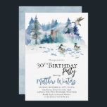 Ducks Woodland Forest Nature 30th Birthday Party Invitation<br><div class="desc">Nature-themed,  woodland forest scene with ducks party for his "30th Birthday".  Composite design by Holiday Hearts Designs.</div>