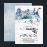Ducks Woodland Forest Nature 60th Birthday Party Invitation<br><div class="desc">Nature-themed,  woodland forest scene with ducks party for his "60th Birthday".  Composite design by Holiday Hearts Designs.</div>
