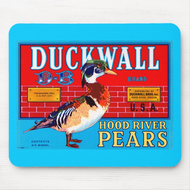 Duckwall Hood River Pears Mouse Mat (Front)