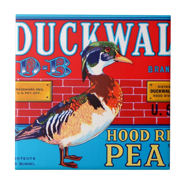 Duckwall Hood River Pears Tile (Front)