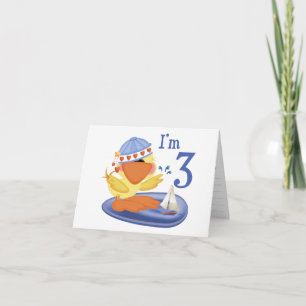 Ducky Boy 3rd Birthday Fill-in Invitation