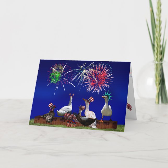 Ducky Celebration for the 4th of July Card (Front)
